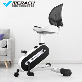 麦瑞克Merach健身车 室内运动家用运动健身器材静音智能健身车磁控折叠脚踏运动骑行椅 尊享白/8档磁控阻力/人体工学座椅