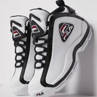 斐乐男鞋Fila Men's Grant Hill 2系带轻便运动休闲鞋1BM00639 113 WHT/BLK/RED 10.5