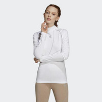 ADidas阿迪达斯女士T恤休闲运动上衣长袖徽章FR0566 White XL