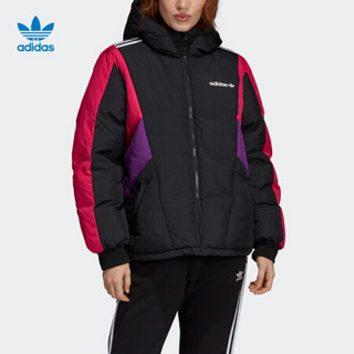 阿迪达斯官方 adidas 三叶草 DOWN JKT SHORT 女子羽绒服EC2183 黑 34(参考身高:164~167CM)