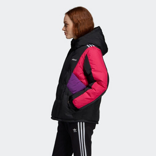 阿迪达斯官方 adidas 三叶草 DOWN JKT SHORT 女子羽绒服EC2183 黑 34(参考身高:164~167CM)