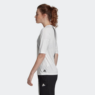 阿迪达斯官网 adidas W MH 3S Tee 女装运动型格短袖T恤EB3821 白/黑色 A/S(160/84A)