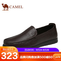 骆驼（CAMEL） 柔软舒适便捷商务休闲皮鞋男 A012211010 棕色 43