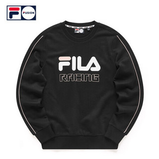 FILA FUSION斐乐套头卫衣女子2020冬季新款潮流卫衣 深黑-BK 165/84A/M