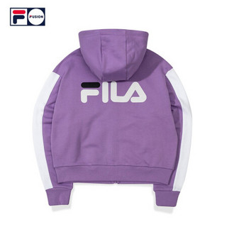 FILA FUSION斐乐女子连帽外套2020秋季新款针织上衣舒适运动外套 疏心紫-VT（宽松版型，建议拍小一码） 170/88A/L