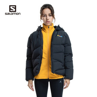 萨洛蒙（Salomon）女款 户外运动保暖防泼水连帽羽绒服 PUFFDOWN JKT 黑色C20201023 XL