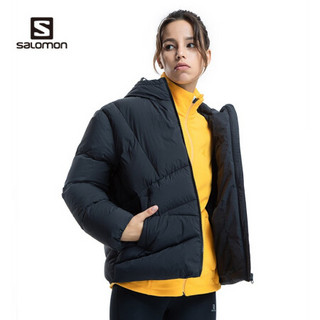 萨洛蒙（Salomon）女款 户外运动保暖防泼水连帽羽绒服 PUFFDOWN JKT 黑色C20201023 XL