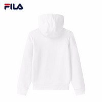 FILA 斐乐官方女子防风连帽卫衣时尚休闲简洁 2020年秋季冬季新款 标准白-WT 160/80A/S