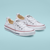 CONVERSE匡威Chuck Taylor系列女鞋帆布鞋低帮套脚休闲鞋537084F囤 White 10