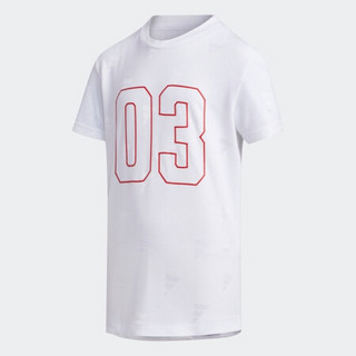 阿迪达斯官网 adidas YB EL SS TEE 大童装训练运动短袖T恤FM9839 如图 176CM