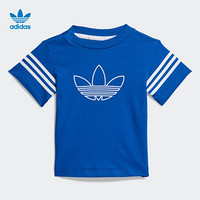 阿迪达斯官网 adidas 三叶草 OUTLINE TEE 婴童装运动短袖T恤FM4442 如图 92CM