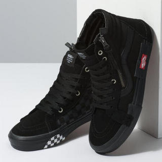 vans范斯男女鞋高帮帆布鞋拉链系带滑板鞋休闲鞋单鞋3844777 Black/Black 11.5 Men = 13.0 Women