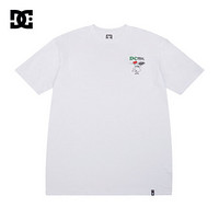 DCSHOES 春夏新款胸前涂鸦印花棉制短袖情侣T恤 GDYZT20104 白夹色-WBB0 XL
