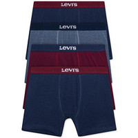 Levi's李维斯男士内裤4条装四角裤平角裤10339276 红色 m