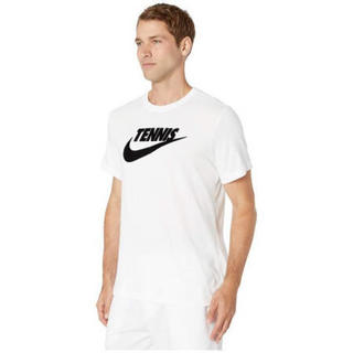 Nike 耐克 男子运动短袖T恤GFX大logo网球圆领 9229204 White/Black S