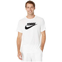 Nike 耐克 男子运动短袖T恤GFX大logo网球圆领 9229204 White/Black S