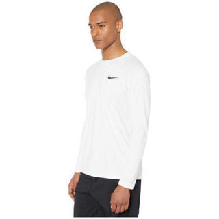 Nike 耐克 男子运动长袖T恤防紫外线弹力游泳衫 9319680 White L