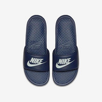 耐克Nike拖鞋男士一字型休闲凉拖343880 Navy/Windchill M 6 / W 7.5