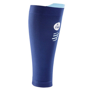 COMPRESSPORT 马拉松运动装备 纪念版R2V2压缩小腿套 运动护腿 篮球护腿袜旅行徒步 UTMB氧气版小腿套 II-蓝色 T2