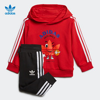 阿迪达斯官网adidas三叶草 OTH HOODIE SET婴童装秋季运动套装GD2843 浅猩红/黑色 92CM