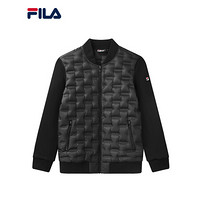 FILA 斐乐官方 男士羽绒服2020年冬季新款休闲保暖黑色外套 正黑-BK 170/92A/M