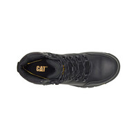 CAT卡特男士短筒靴圆头系带男士工装靴41268M Black 8