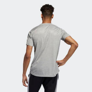 Adidas阿迪达斯男士罗纹圆领100％纯棉球衣夏季短袖T恤EK1319 Grey XL