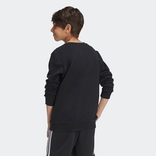 阿迪达斯官网 adidas JB MH CREW 大童装秋季训练运动卫衣FM6448 黑色/白 176CM