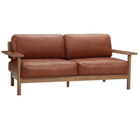 無印良品 MUJIDIMANCHE SOFA (C3)/LEATHER 棕色