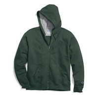 Champion冠军男款夹克外套连帽拉链Powerblend休闲S0891  407D55 Dark Green L