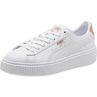 PUMA彪马女鞋运动鞋休闲鞋板鞋增高Basket Platform RG368190 Puma White-Rose Gold 8