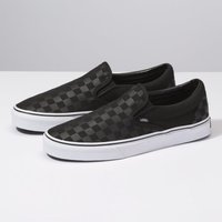 vans范斯男女款低帮懒人鞋套脚鞋平底鞋一脚蹬休闲鞋3029871 Black/Black Check 4.5 Boys = 6.0 Women