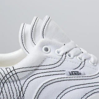 vans范斯男女鞋系带低帮鞋缝线装饰平底鞋帆布鞋3946420 True White/Black 10.0 Men = 11.5 Women