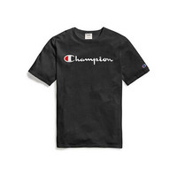 Champion冠军男士圆领短袖T恤纯色运动服纯棉上衣休闲衫T1919G 549465 Black 3XL