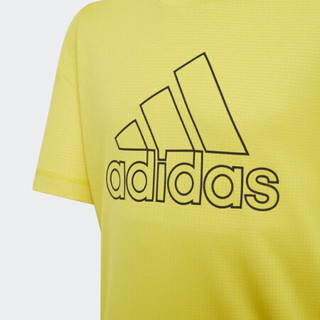 阿迪达斯官网adidas YB TR CHILL TEE大童装训练运动短袖T恤DV1402 黄 140CM