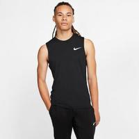 耐克Nike男士背心Dri-FIT舒适排汗速干无袖上衣运动健身修身款 LOGO纯色BV5629 Black/White M