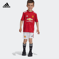 阿迪达斯官网 adidas MUFC H MINI 小童装秋季曼联足球运动套装FM4288 天然红 白 98CM