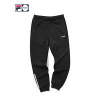 FILA FUSION 斐乐男子针织长裤2020秋冬新款收口潮流运动裤男 深黑-BK 190/96A/XXXL