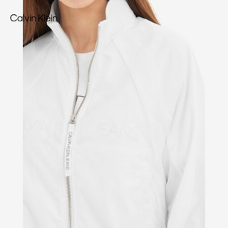 CK Jeans2020秋冬新款女装拉链立领长袖休闲白色夹克外套J214685 YAF-白色 S