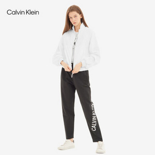 CK Jeans2020秋冬新款女装拉链立领长袖休闲白色夹克外套J214685 YAF-白色 S