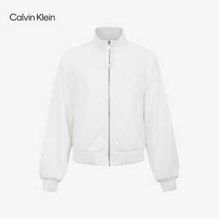 CK Jeans2020秋冬新款女装拉链立领长袖休闲白色夹克外套J214685 YAF-白色 S