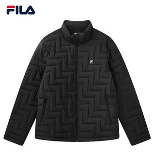 FILA  斐乐官方男士羽绒服2020年冬季新款轻薄短款休闲羽绒外套男 正黑色-BK 165/88A/S