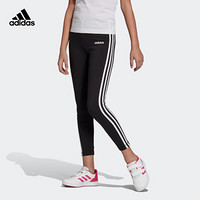 阿迪达斯官网 adidas YG E 3S TIGHT 小童装训练运动紧身裤DV0367 黑色/白 110CM