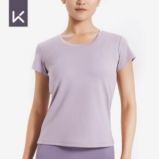 Keep  女子训练T恤 透气短袖运动瑜伽健身干爽 海雾紫 S（160/80A）