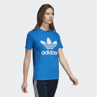 ADidas阿迪达斯女款T恤透气休闲运动短袖DH3132 Bluebird S