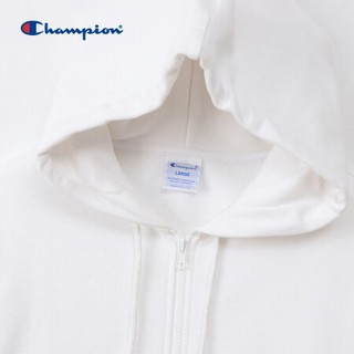 Champion冠军经典款BASIC 小C LOGO连帽拉链外套男 白色 S