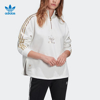 阿迪达斯官网 adidas 三叶草 QUARTER ZIP 女装运动卫衣GK1723 如图 32