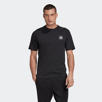 Adidas阿迪达斯男士罗纹圆领户外运动球衣夏季短袖T恤FL4003 Black L