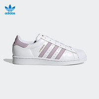 阿迪达斯官网 adidas 三叶草 SUPERSTAR W 女鞋经典运动鞋FW3567 白/紫/金 35.5(215mm)