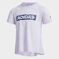 阿迪达斯官网 adidas LG ST G TEE 小童装训练运动短袖T恤FM9804 浅紫 140CM